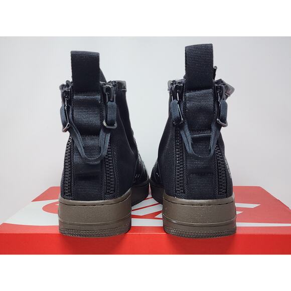 Nike SF Air Force 1 Mid BLACK 917753-002 Size 10 WORN - Picture 4 of 8